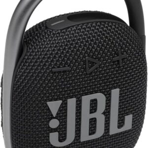 JBL Clip 4 - Portable Mini Bluetooth Speaker, big audio and punchy bass, integrated carabiner, IP67 waterproof and dustproof, 10 hours of playtime, speaker for home, outdoor and travel (Black)