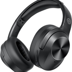 Upgrade Pro‑level Hybrid Active Noise Cancelling Headphones with HD Sound, Wireless Bluetooth Headphones Over The Ear Unequaled Comfort, Vivid Deep Bass, for Home Office Travel Birthday Gift, Black