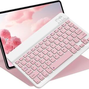 Bluetooth Keyboard for iPad 10th Generation, iPad Pro 13/12/11/10/9/8/7 inch, iPad Air 13/11th Gen, iPad mini, Samsung Xiaomi Tablets, etc. - Slim Wireless Portable Travel Office Computer Accessories