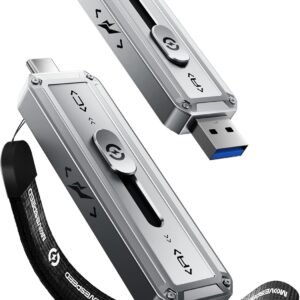 MOVE SPEED 1TB External SSD, 2100MB/s TLC Reliable Transfer Portable SSD with USB 3.2 Gen2x2 + Type C, Cool USB Drive for Phone/Windows/Mac (SP20)