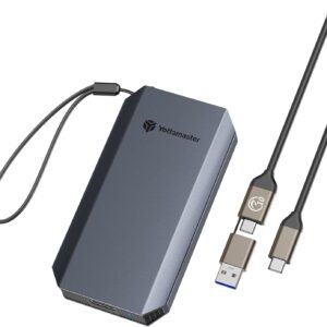 Yottamaster 512GB External SSD, Up to 460MB/s 2 in 1 USB C Cable & Lanyard Portable Solid State Drives, Supports 4K ProRes HDR Compatible with iPhone 16 Pro Max, Smartphone, Tablet, Laptop