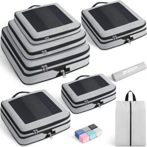 8 Set/6 Set/4 Set Compression Packing Cubes for Travel, Lightweight Vacation Travel Essentials, Travel Accessories for Suitcase Organizer Bags Set, Durable Luggage Organizer