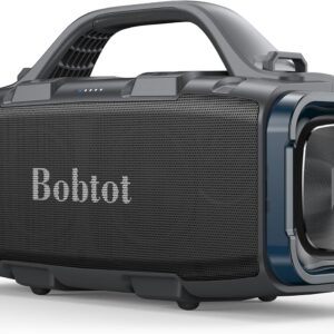 Bobtot Portable Bluetooth Speaker, 60W Peak IPX6 Waterproof, Outdoor Speaker with Handle Stereo Loud Sound, Deep Bass, 8800mAh Battery, TWS/TF/AUX/EQ Outdoor for Party Beach Camping