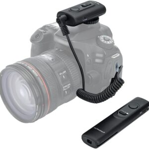 Camera Remote Shutter Release Wireless: [164'] Radio Control Accessories for Canon Rebel T7 T6 T5 T8i T7i SL3 EOS R RP R100 R7 R6 Mark II R50 V 90D 80D 70D, with AAA Battery & Removable Tripod Clip