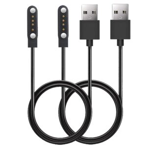 E ECSEM Charger Compatible for Njord Gear Charging Cable, Replacement Magnetic USB Charger Cable Cord for Njord Gear Smart Watch, Durable Portable Charger