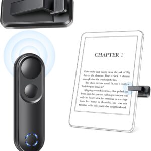 RF Remote Control Page Turner for Kindle Paperwhite Oasis Scribe Kobo,Clicker Page Turner Kindle Accessories for iPhone,iPad, Android Tablets Reading Novels,Camera Video Record&Shutter Selfie