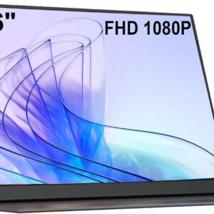 15.6 Inch Portable Laptop Monitor with USB C HDMI - HDR Eye Careful Gaming Monitor,FHD IPS/HDR Computer Screen Extender with Built-in Speakers -Compatible with Laptop PC Phone PS4/PS5 Switch