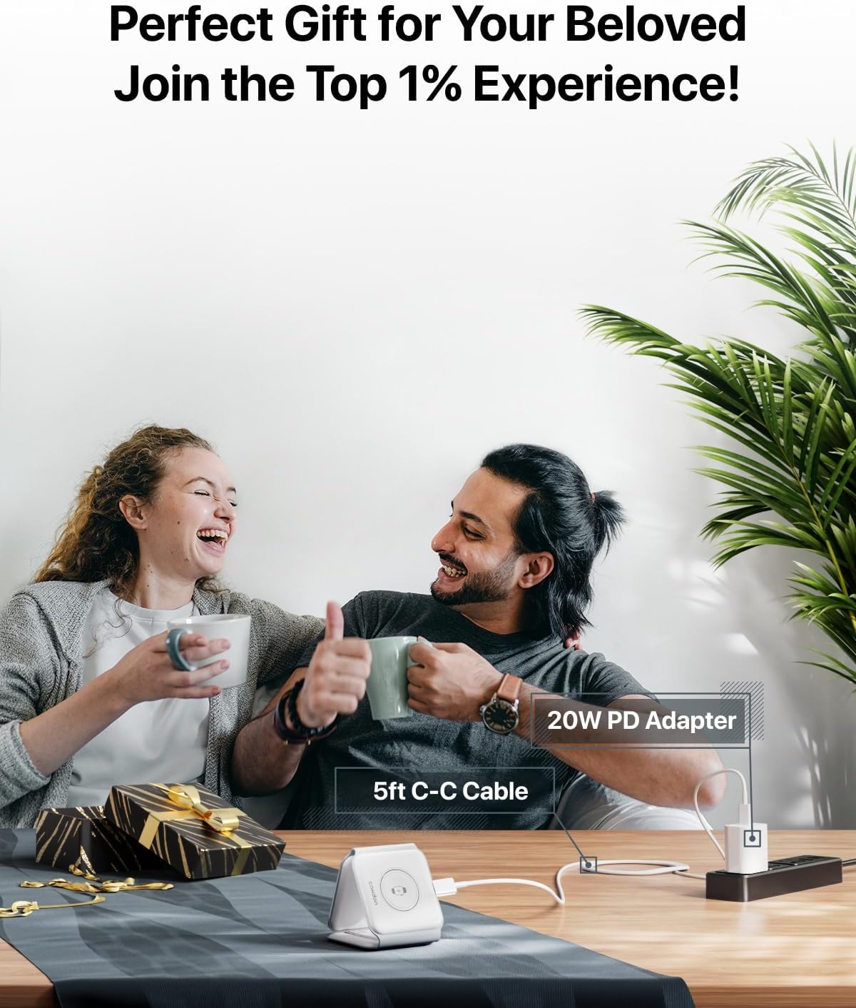 3-in-1-Wireless-Charger-for-Magsafe-for iPhone 16, Apple Watch S10, AirPods 4, Foldable-Travel-Charging-Station with Evolved Pro Magnetic Pad, Portable Essentials (White) - Image 6