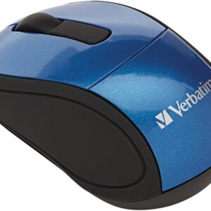 Verbatim 2.4G Wireless Mini Travel Optical Mouse with Nano Receiver for Mac and PC - Blue