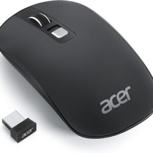 acer Computer Mouse Wireless, 2.4G Slim USB Wireless Mice with USB Receiver, 800/1200/1600 Adjustable DPI Optical Laptop Mouse with 4 Buttons, Portable for Laptop, Desktop, PC