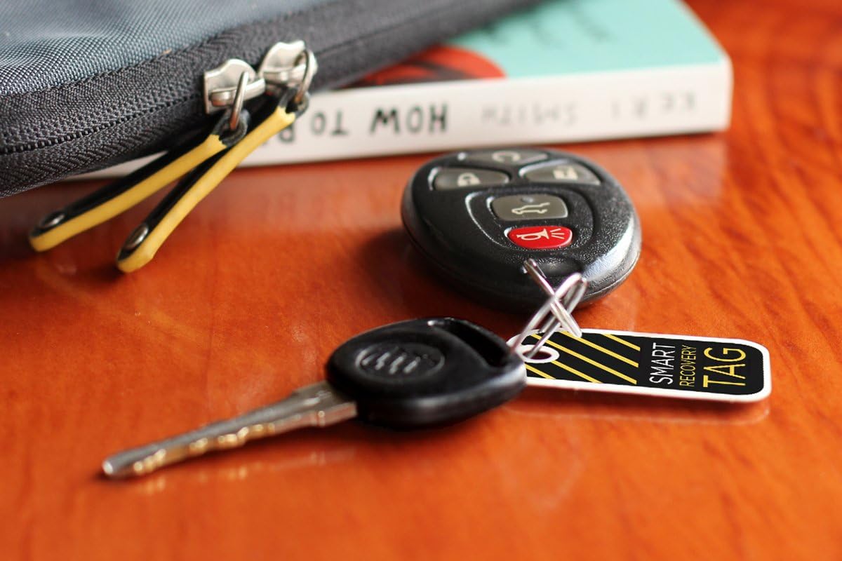 Dynotag® Web Enabled Smart Mini Fashion ID Tags, with DynoIQ™ & Lifetime Recovery Service. 3 Identical Tags for Gear (Bumblebee) - Image 3