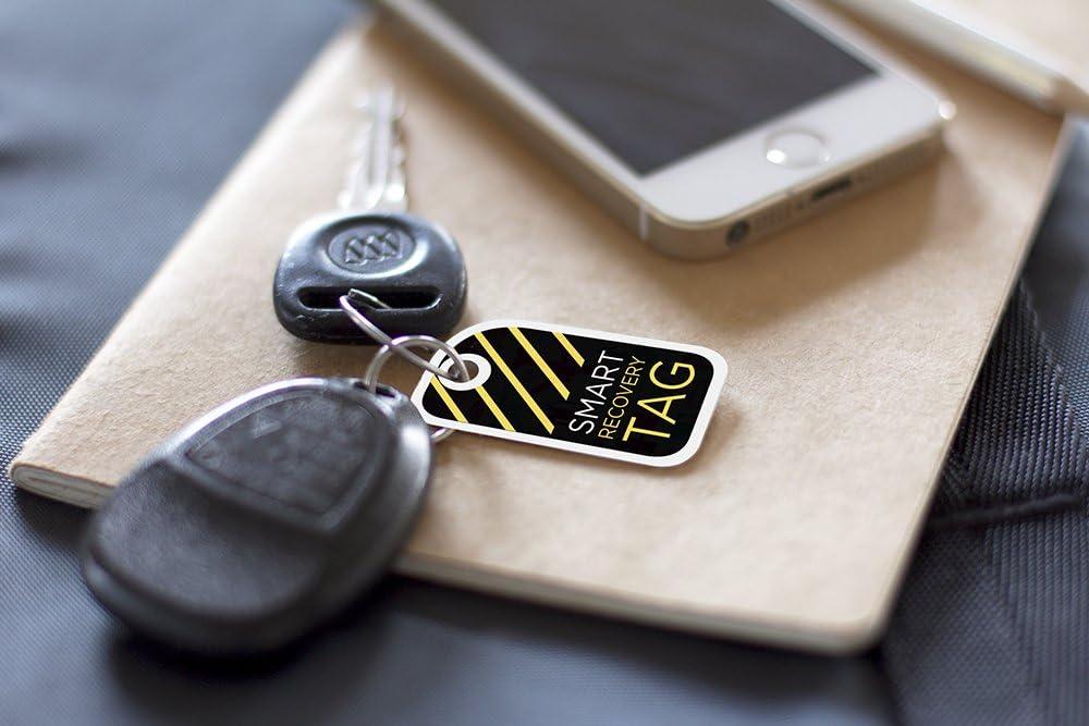 Dynotag® Web Enabled Smart Mini Fashion ID Tags, with DynoIQ™ & Lifetime Recovery Service. 3 Identical Tags for Gear (Bumblebee) - Image 4