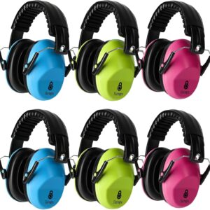 6 Pack Noise Cancelling Headphones for Kids, Kids Ear Protection 28dB SNR Noise Reduction Ear Muffs for Children/Toddler, Noise Cancelling Headphones Hearing Protection For Fireworks/Monster Truck