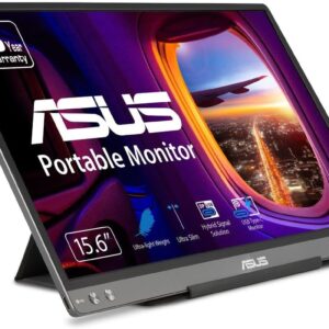 ASUS ZenScreen 15.6” 1080P Portable USB Monitor (MB16ACE) - Full HD (1920 x 1080), IPS, USB Type-C, Eye Care, Anti-Glare Surface, Lite Smart Case, External screen for laptop, 3-Year Warranty,Dark Gray