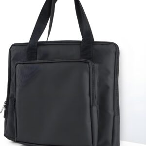 Portable Travel Bag for Starlink Mini Dish, Cable & Power Supply – Waterproof 600D Oxford Carrying Case with Handle, Accessory Pocket & Padding for RV Outdoor Camping Use (Black)