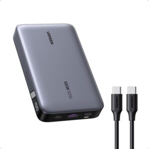 UGREEN 20000mAh 100W Power Bank, Nexode Portable Charger USB C 3-Port PD Fast Charging Battery Pack Digital Display for iPhone 17/16, MacBook, iPad, Galaxy S24 Ultra, Steam Deck, Dell XPS and More