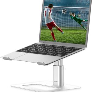 BoYata Laptop Stand, Ergonomic Aluminum Height Adjustable Computer Stand Laptop Riser Holder for Desk, Compatible with MacBook Pro/Air, Dell, Lenovo, HP, Samsung, More Laptops 11-17"