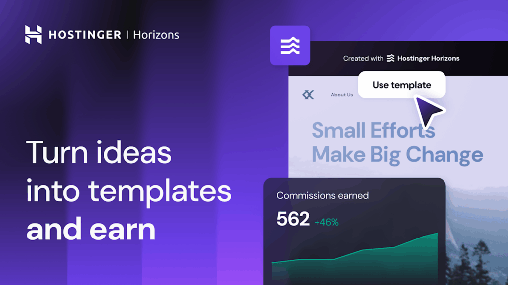 Hostinger introduces a new method for creators to generate income online by sharing their concepts.