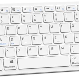 MMK Bluetooth Keyboard, Tablet Keyboard Compatible iPad 11th Generation,iPad 10th/9th/8th & Air 5th/4th, iPda Pro 13/12.9/11-Inch and Air 13/11-Inch Models and More Bluetooth-Enabled Devices-White