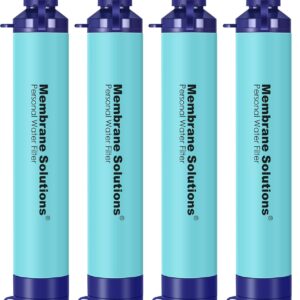 Membrane Solutions Straw Water Filter S1, NSF/ANSI 42&372&401 certificated, Survival Filtration Portable Gear, Emergency Preparedness, Supply for Drinking Hiking Camping Team Family Outing