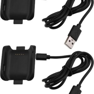 2 Sets Smart Watch Charger Base with USB Cable ONLY Compatible with Samsung Galaxy Gear SM-V700 Smart Watch Accessory Black 70cm