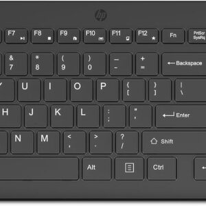 HP 220 Wireless Keyboard - 2.4GHz Connectivity w/Data Encryption - Low-Profile Chiclet Keys - Win/Mac - Laptop, PC Compatible - Shortcut Keys & Num Pad - LED Num, Caps, & Scroll Lock (‎‎805T2AA#ABA)