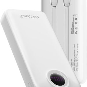 Portable Charger 20000mAh，22.5W Fast Charging Power Bank, Cell Phone Replacement Battery with 5 Output 2 Input for iPhone 16/15 Plus/15 Pro Pro Max,Samsung Galaxy,and More(1 Pack,Pearl White)