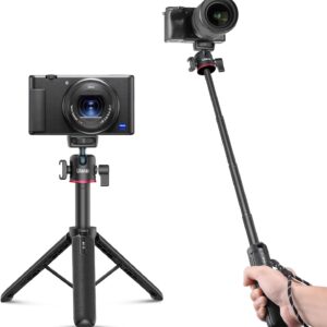 ULANZI MT-73 Extension Pole Tripod, Mini Selfie Stick Tripod Stand Handle Grip for Webcam Canon G7X Mark III Sony ZV-1 RX100 VII A6400 A6600 Cameras Vlogging