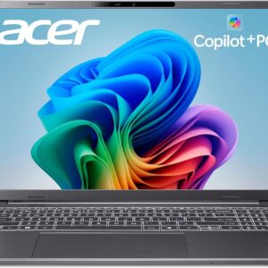 acer Aspire 16 AI Copilot+ PC | 16" WUXGA 120Hz 100% sRGB Display | Snapdragon X | NPU: 45 Tops - GPU: Up to 1.7 TFLOPs | 16GB LPDDR5X | 512GB PCIe Gen 4 SSD | Wi-Fi 7 | A16-11M-X0LW