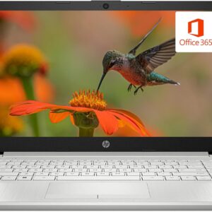 HP 14 Premium HD Portable Laptop Computer Students Business, Quad-Core Intel Celeron Processor, 8GB RAM, 256GB Storage(128GB eMMC+128GB SD Card), 1 Year Office 365, HDMI, Win 11 w/Accessories