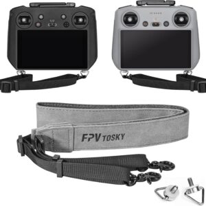 FPVtosky Lanyard for DJI RC 2 & RC & RC Pro 2, Mini 5 Pro Lanyard RC Neck Strap, Soft Leather Lanyard Compatible with DJI Flip/Mini 4 / Mini3 / Mavic 4 / Air 3S Remote Controller Accessories