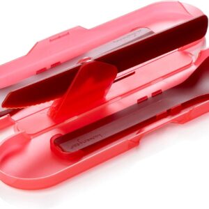 humangear GoBites Trio - Travel & Camping Utensils - Portable & Convertible Dining Ware - Multi-Functional Knife, Fork, Spoon & Toothpick, Red