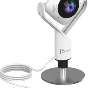 j5create 360 Degree All Around Meeting Webcam - 1080P HD Video Conference Camera with High Fidelity Microphone, USB-C | for Video Conferencing, Online Classes, and Collaboration (JVCU360)