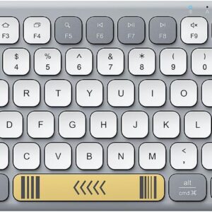 iClever BK50 Compact Bluetooth Keyboard, Portable, Vibrant Colors, Silent Typing, Syncs with 3 Devices – Compatible with Tablet, iPad, iPhone, Windows