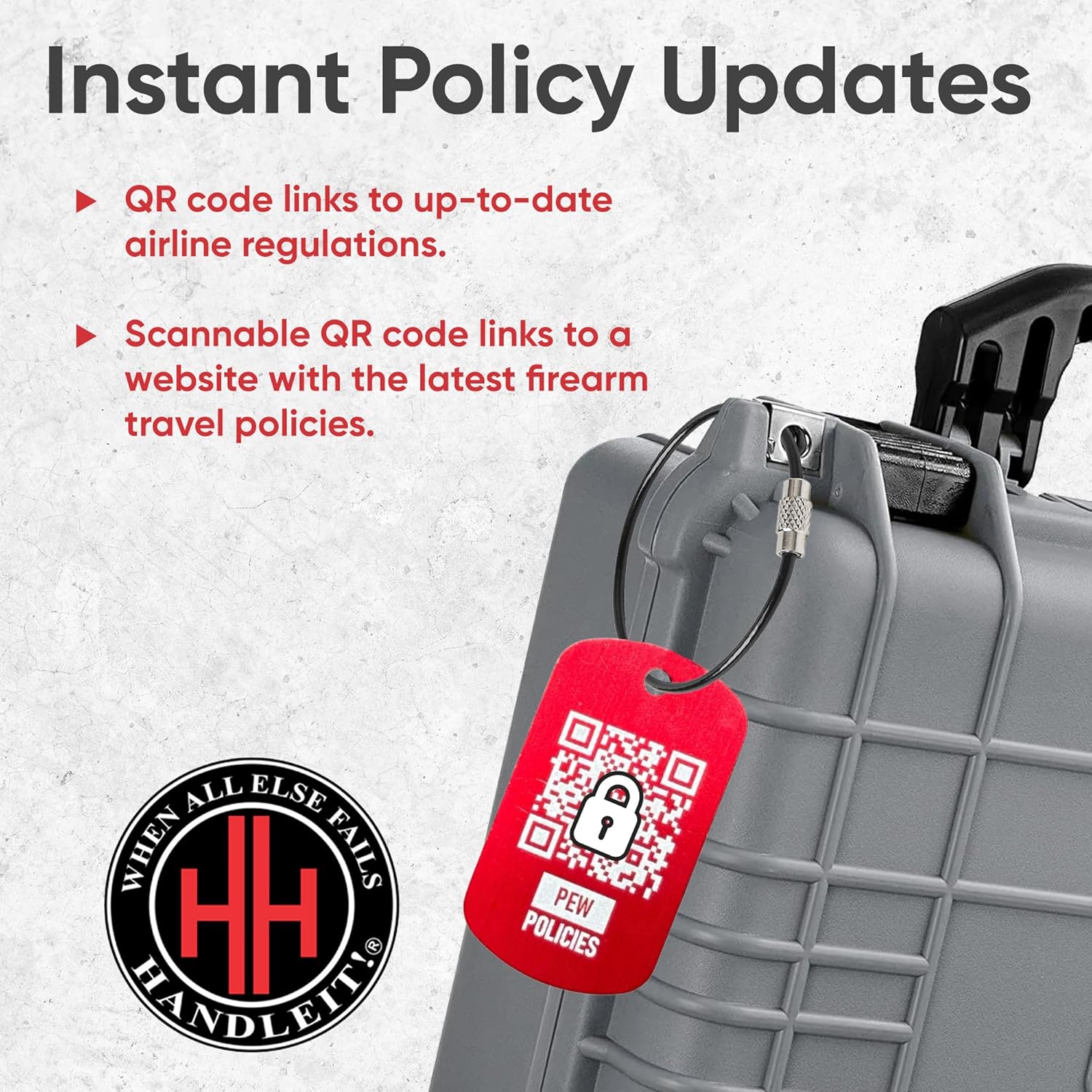 HANDLEITGRIPS Metal Luggage Tags Personalized – Custom 2-Pack, Heavy Duty Engraved Smart Luggage Tags, Tuff Tags for Suitcases Aluminum Tags, Travel Ready - Image 3