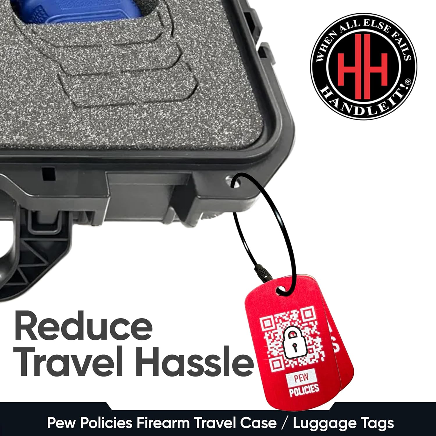 HANDLEITGRIPS Metal Luggage Tags Personalized – Custom 2-Pack, Heavy Duty Engraved Smart Luggage Tags, Tuff Tags for Suitcases Aluminum Tags, Travel Ready - Image 5