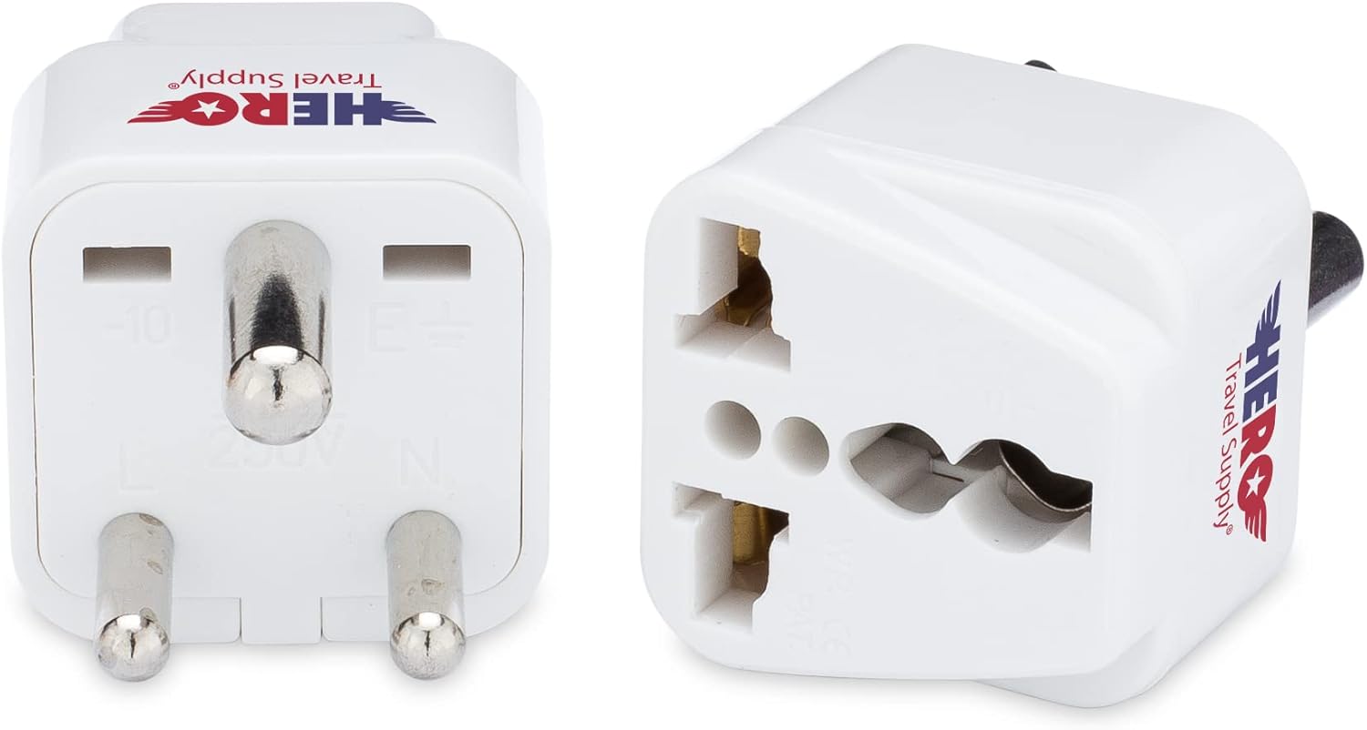 Hero Premium US to India Power Adapter Plug (Type D, Pack of 3, Grounded) - Image 4