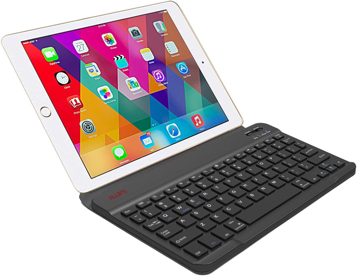 ALLIFE Universal Ultra Light Slim Portable Wireless Bluetooth 3.0 Keyboard for iOS iPad iPad Air, Pro, Mini, Android, Windows Tablets PC Smartphone with Protection Case Stand - Image 3