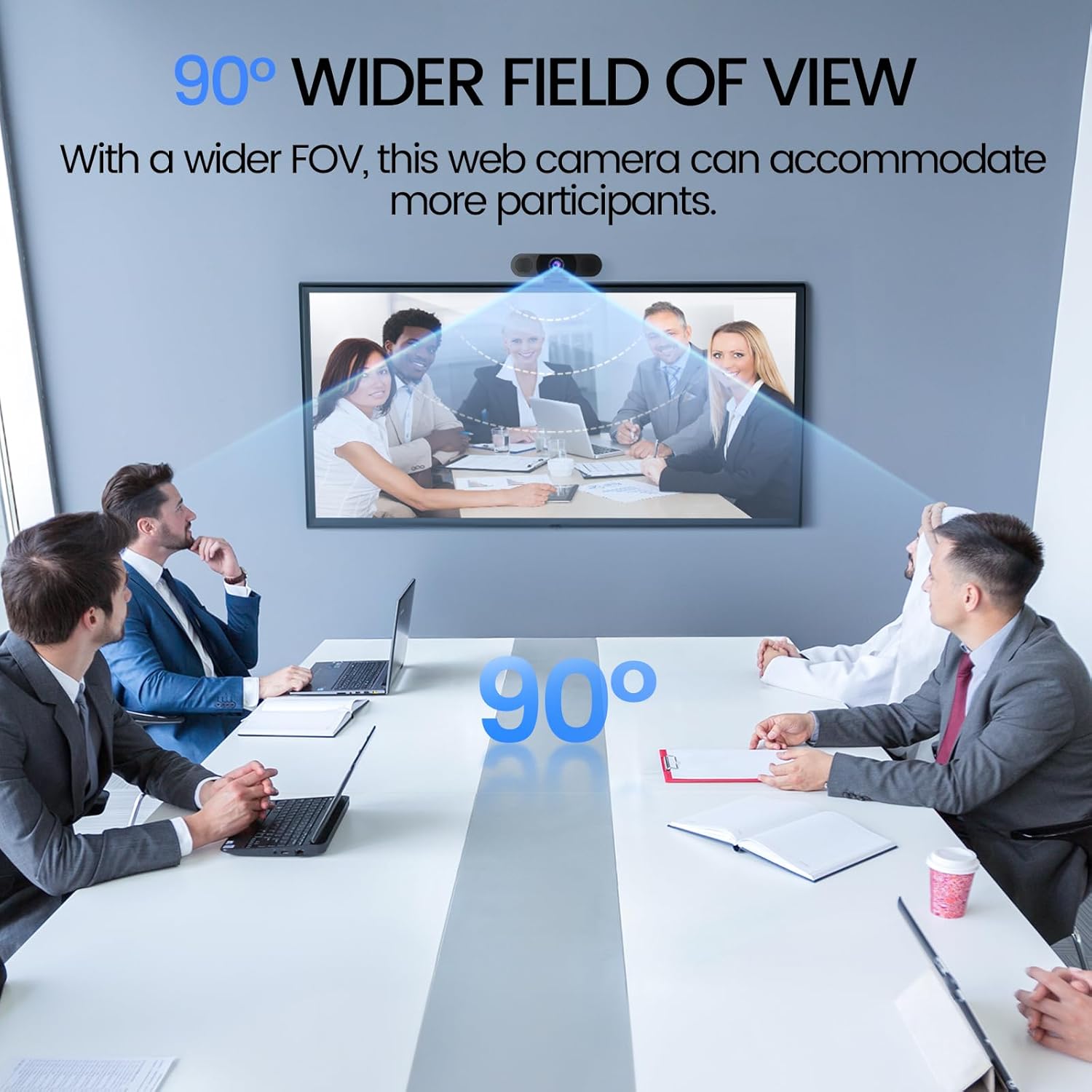 EMEET C960 1080P Webcam with Microphone, 2 Mics, 90° FOV, USB Type-A & A-to-C Adapter, Fixed Focus, Plug&Play Computer Camera for Zoom/Teams/Facetime/YouTube/Google Meet/Switch 2 Camera, 2025 Version - Image 4