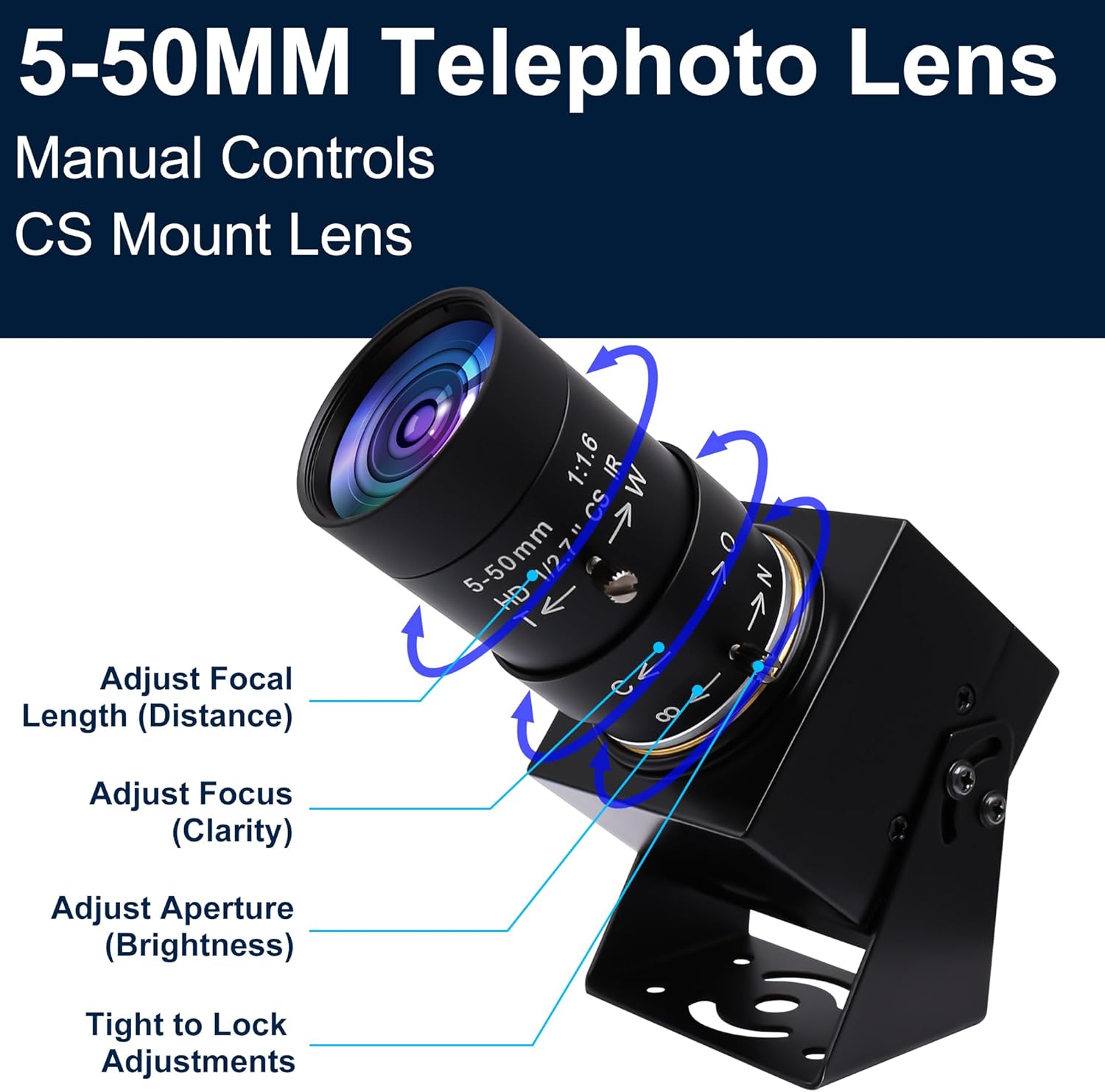 SVPRO 1080P USB Webcam with Telephoto 5-50mm Lens, Full HD Computer Camera 100fps/60fps/30fps for Windows/Mac/Linux/Android - Image 5