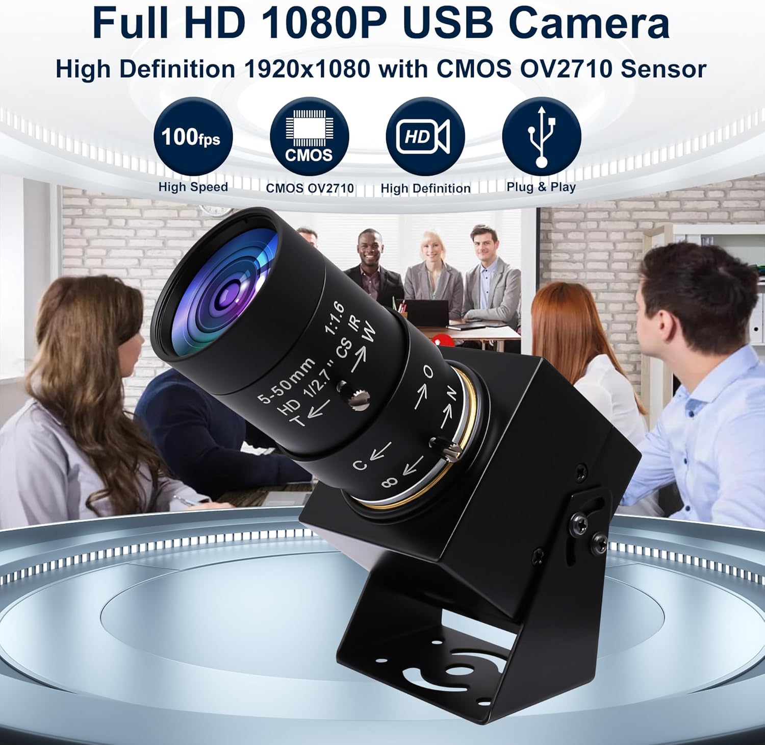 SVPRO 1080P USB Webcam with Telephoto 5-50mm Lens, Full HD Computer Camera 100fps/60fps/30fps for Windows/Mac/Linux/Android - Image 6