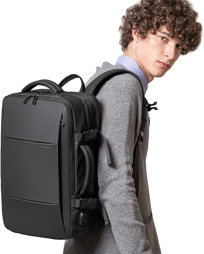 BANGE 45L Carry On Backpack, Weekender Travel Backpacks, 17.3 inch Laptop Back Pack Business Expandable Bag for Men and Women - Image 8