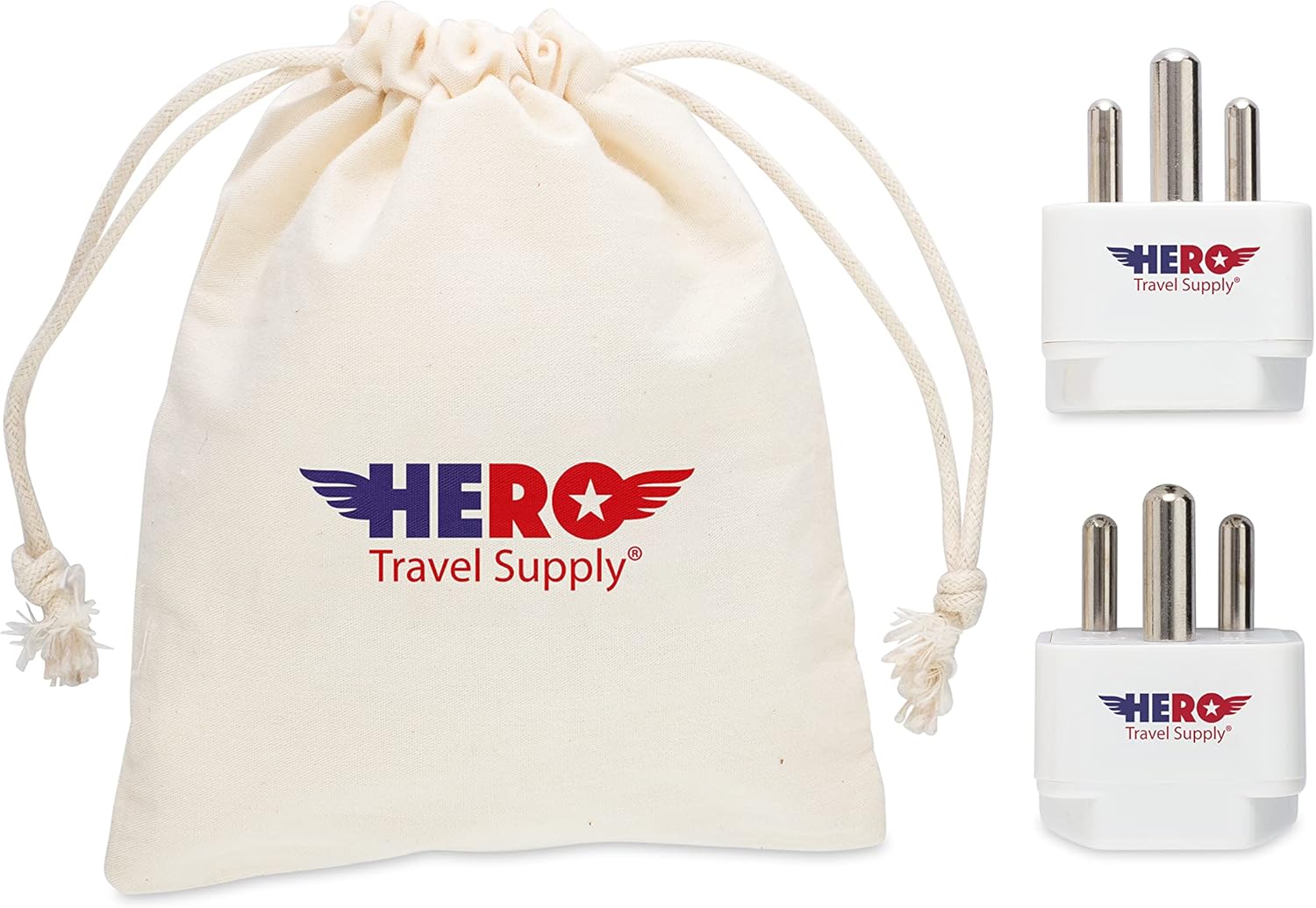 Hero Premium US to India Power Adapter Plug (Type D, Pack of 3, Grounded) - Image 2