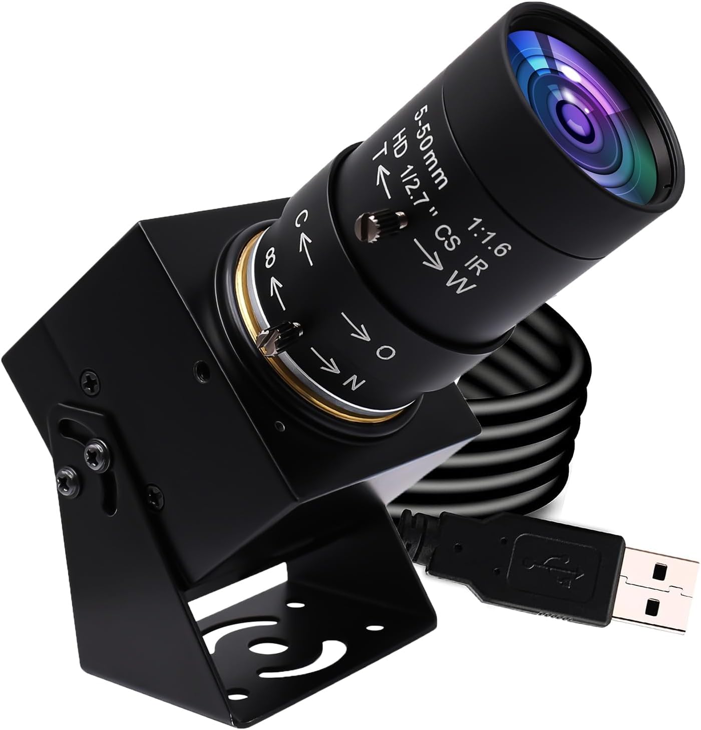 SVPRO 1080P USB Webcam with Telephoto 5-50mm Lens, Full HD Computer Camera 100fps/60fps/30fps for Windows/Mac/Linux/Android
