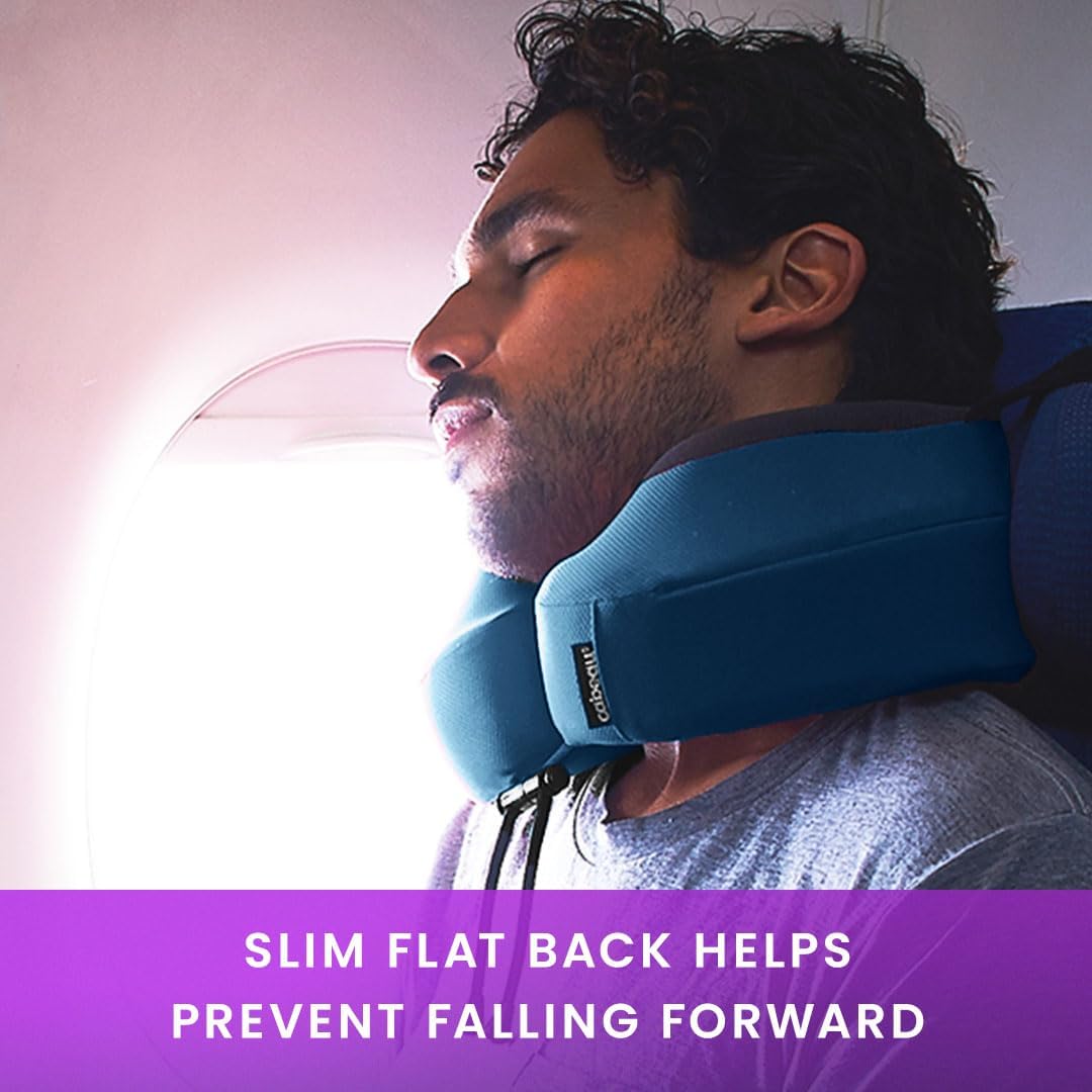 Cabeau Evolution S3 Travel Pillow – Straps to Airplane Seat – Ensures Your Head Won’t Fall Forward – Relax with Plush Memory Foam – Quick-Dry Fabric Keeps You Cool and Dry (Indigo)… - Image 3