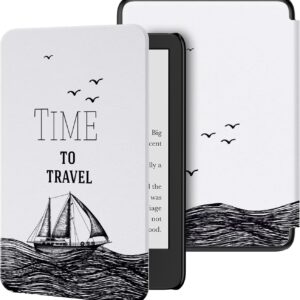 Ayotu Slim Case for 6" All-New Kindle 2024/2022 Release (11th Generation), PU Leather Cover with Auto Wake/Sleep, Only for Basic Kindle 2024/2022 (RS23CV/C2V2L3), The Time to Travel