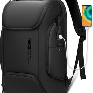BANGE Business Laptop Smart backpack Can Hold 15.6 Inch Laptop Commute Backpack Carry on bag for men and women (Black)